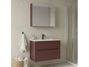 Wastafelmeubel met spiegel (2-delig) "Messina 85 v2" - 85 x 45 x 55 cm - Matrood 2