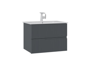 Wastafelmeubel "Moonlight 70 v2" - 71 x 51 x 51 cm - Mat antraciet