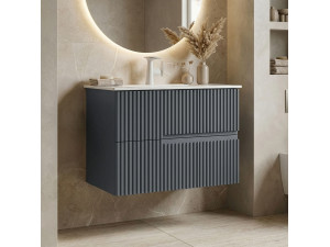 Wastafelmeubel "Moonlight 70 v2" - 71 x 51 x 51 cm - Mat antraciet 2