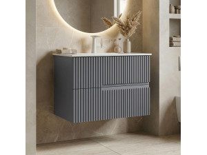 Wastafelmeubel "Moonlight 70 v2" - 71 x 51 x 51 cm - Matte Grey 2