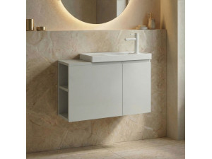 Wastafelmeubel "Ferla 80" - 80 x 22 x 45 cm - Matte Cashmere 2