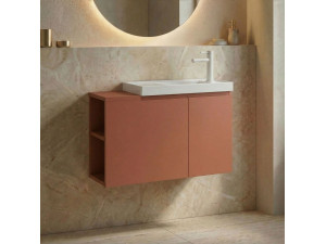 Wastafelmeubel "Ferla 80" - 80 x 22 x 45 cm - Matte Cinnamon 2