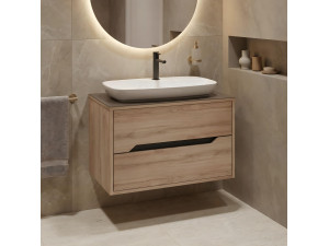 Wastafelmeubel "Galia 80 v2" - 80 x 50 x 50 cm - Eiken 2