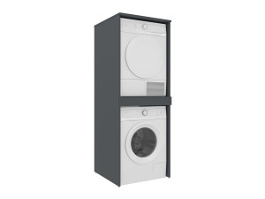 Wasmachineonderkast „Linfa 70“ – 70 x 73 x 193 cm – mat antraciet