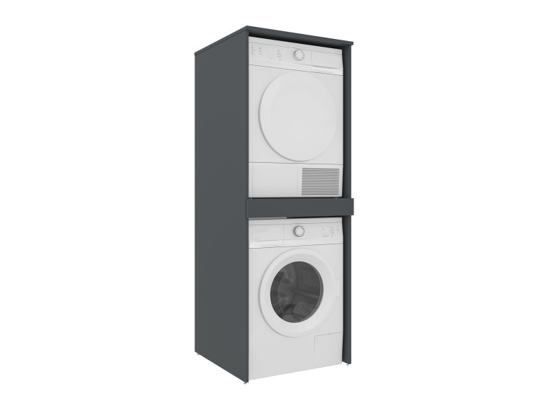 Wasmachineonderkast „Linfa 70“ – 70 x 73 x 193 cm – mat antraciet