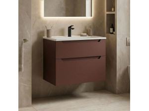 Wastafelmeubel "Messina 65 v2" - 65 x 45 x 55 cm - Matte Red 2
