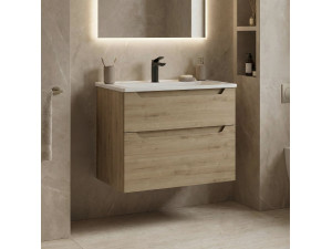 Wastafelmeubel "Messina 65 v2" - 65 x 45 x 55 cm - Eiken 2