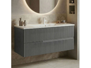 Wastafelmeubel "Moonlight 120" - 121 x 51 x 51 cm - Matgrijs 2