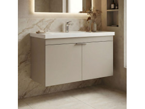 Wastafelmeubel "Desna 100" - 100 x 45 x 58 cm - Zandkleur 2