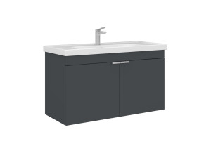 Wastafelmeubel "Desna 100" - 100 x 45 x 58 cm - Mat antraciet