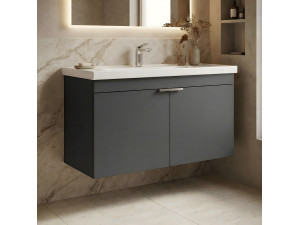 Wastafelmeubel "Desna 100" - 100 x 45 x 58 cm - Mat antraciet 2