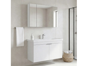 Wastafelmeubel met spiegel (2-delig) "Desna 100" - 100 x 45 x 58 cm - Matwit 2