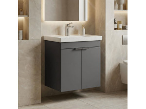 Wastafelmeubel "Desna 50" - 50 x 38 x 58 cm - Mat antraciet 2