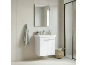 Wastafelmeubel met spiegel (2-delig) "Desna 50" - 50 x 38 x 58 cm - Matwit 2