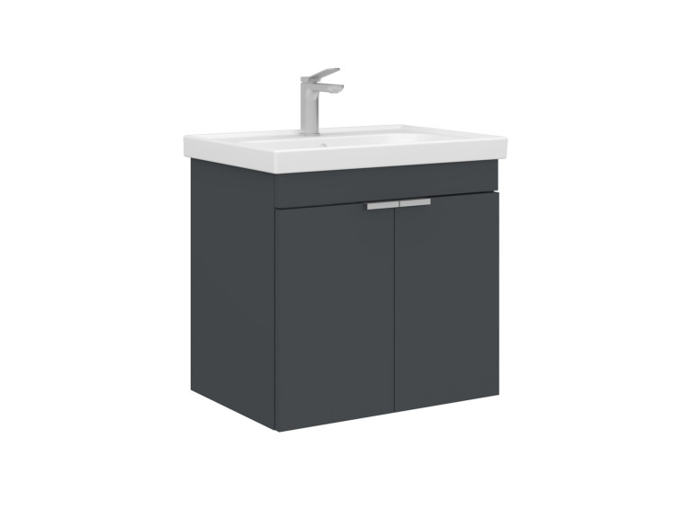 Wastafelmeubel "Desna 60" - 60 x 45 x 58 cm - Mat antraciet