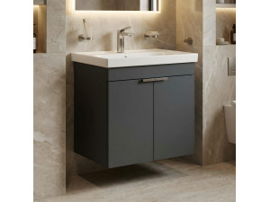 Wastafelmeubel "Desna 60" - 60 x 45 x 58 cm - Mat antraciet 2