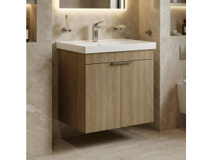 Wastafelmeubel "Desna 60" - 60 x 45 x 58 cm - Sonomo Oak 2