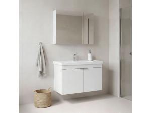 Wastafelmeubel met spiegel (2-delig) "Desna 80" - 80 x 45 x 58 cm - Matwit 2