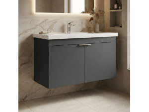 Wastafelmeubel "Desna 90" - 90 x 45 x 58 cm - Mat antraciet 2