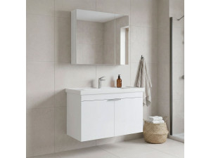 Wastafelmeubel met spiegel (2-delig) "Desna 90" - 90 x 45 x 58 cm - Matwit 2