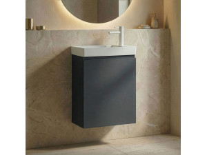 Wastafelmeubel "Ferla 40" - 40 x 22 x 50 cm - Mat antraciet 2