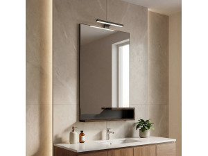 Decoratieve houten spiegel "Galia 60" - 60 x 14 x 100 cm - Dark Walnut 2