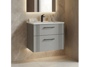 Wastafelmeubel "Bari 65 v2" - 65 x 45 x 55 cm - Matte Cashmere 2