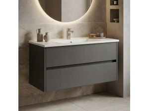 Wastafelmeubel "Arno 100" - 100 x 45 x 52 cm - Antraciet 2