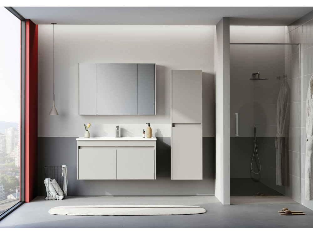 Badkamerkast "Arno 40" - 40 x 27 x 138 cm - Cashmere