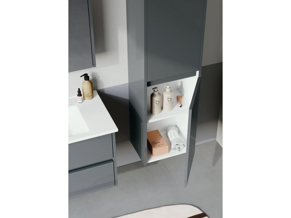 Badkamerkast "Arno 40" - 40 x 27 x 138 cm - Antraciet