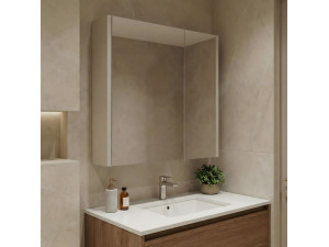 Badkamermeubel met spiegel "Arno 60" - 60 x 16 x 66 cm - Cashmere 2