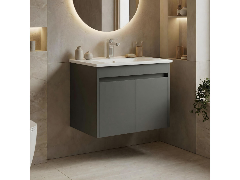 Wastafelmeubel "Arno 65" - 65 x 45 x 52 cm - Antraciet