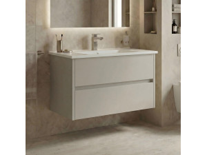 Wastafelmeubel "Arno 85" - 85 x 45 x 52 cm - Cashmere 2