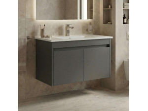 Wastafelmeubel "Arno 85" - 85 x 45 x 52 cm - Grijs 2
