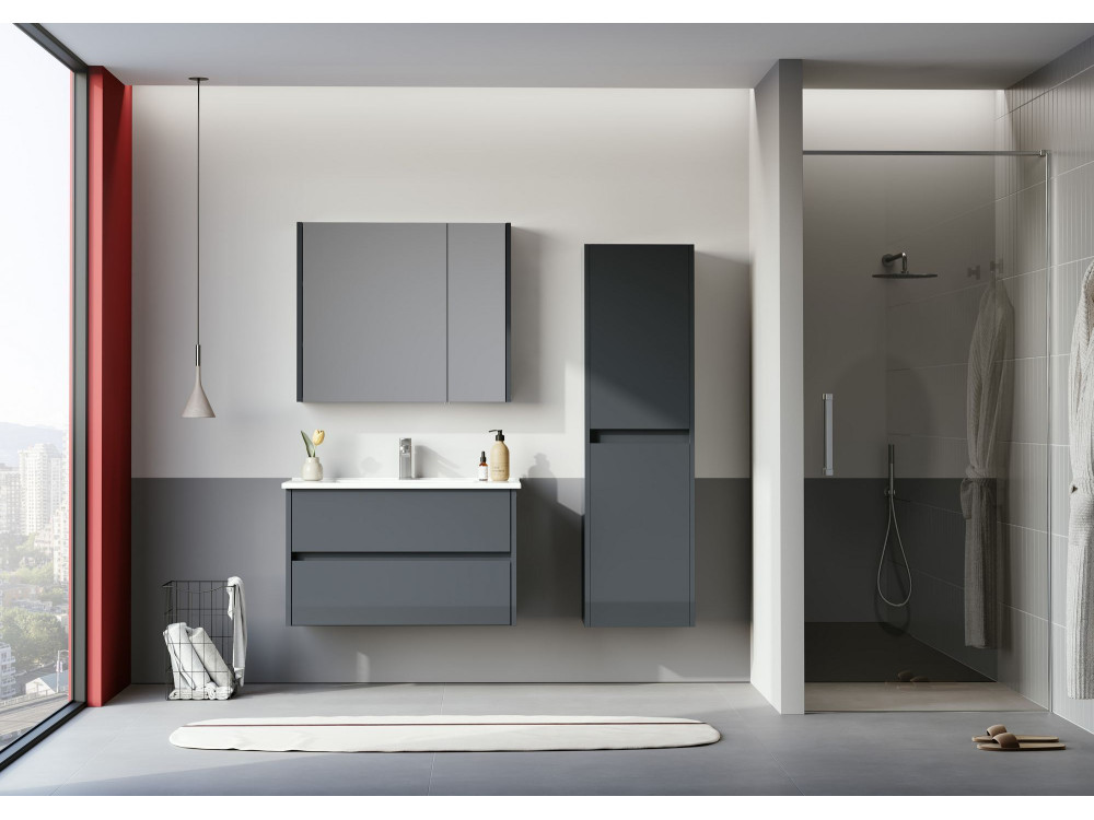 Wastafelmeubel "Arno 85" - 85 x 45 x 52 cm - Antraciet