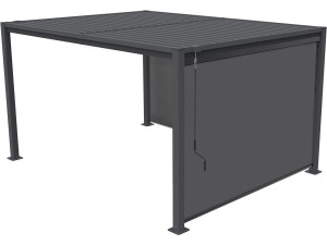 Bioklimatologische pergola "Howard" met 2 zonneschermen van gegalvaniseerd staal - 3 x 4 m - Grijs