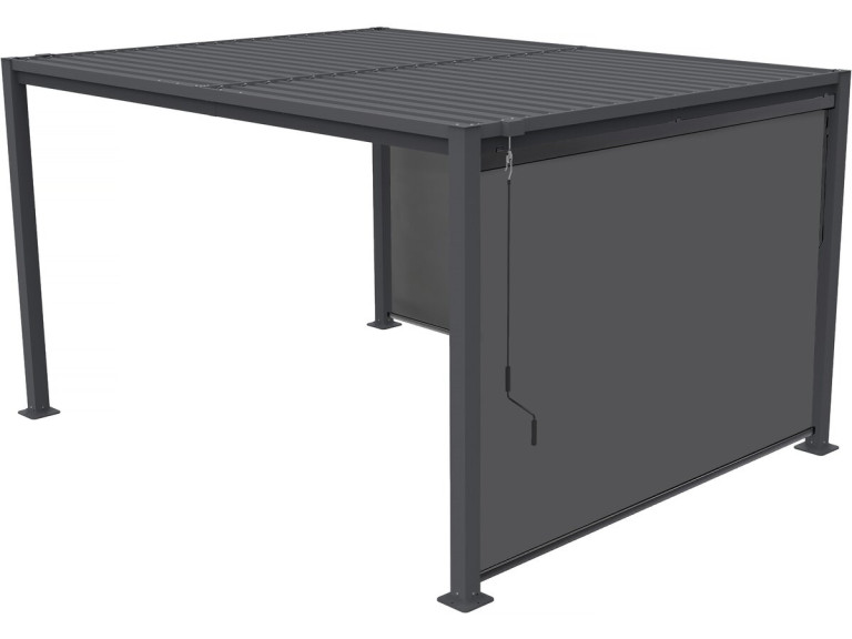 Bioklimatologische pergola "Howard" met 2 zonneschermen van gegalvaniseerd staal - 3 x 4 m - Grijs