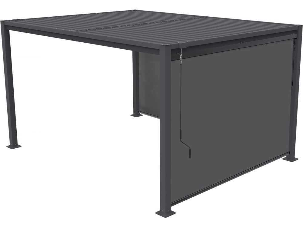 Bioklimatologische pergola "Howard" met 2 zonneschermen van gegalvaniseerd staal - 3 x 4 m - Grijs