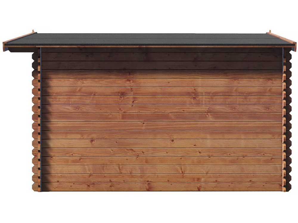 14 m² "Valmont" autoclaafbehandeld bruin houten tuinhuisje - 28 mm