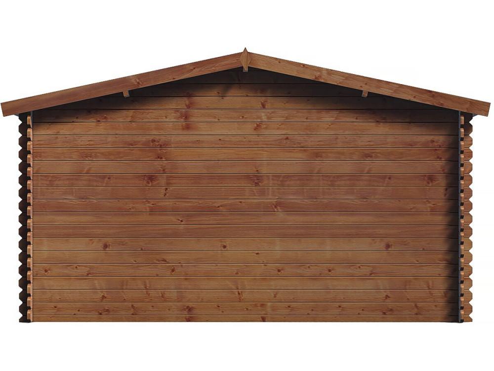 14 m² "Valmont" autoclaafbehandeld bruin houten tuinhuisje - 28 mm