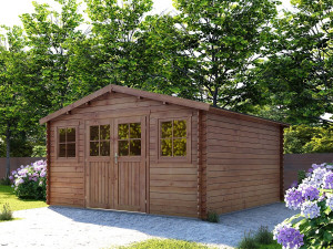 Autoclaaf behandeld bruin houten tuinhuisje "Lormont" - 21.2 m² - 28 mm 2