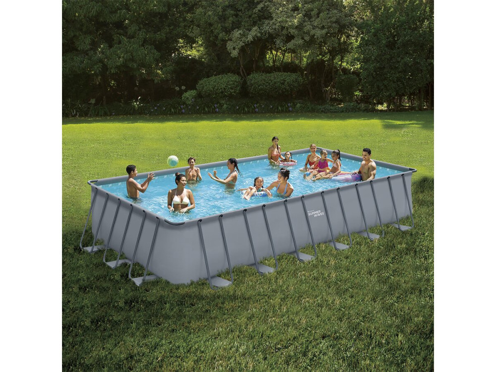 Zwembad opzetzwembad grijs - "LUDO 5" - 732 x 366 x 132 cm - zonder filtratie