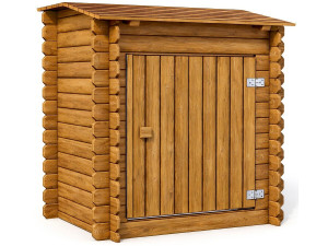 Keny" zwembadfilterkast in behandeld hout - 120 x 95 x 126 cm