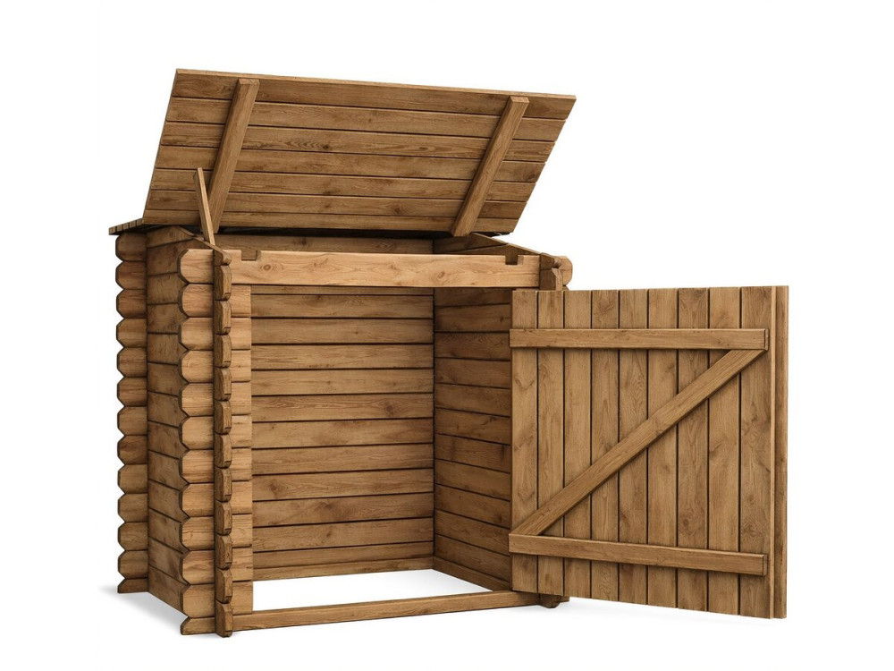Keny" behandelde houten filterbox voor zwembad - 120 x 95 x 113 cm