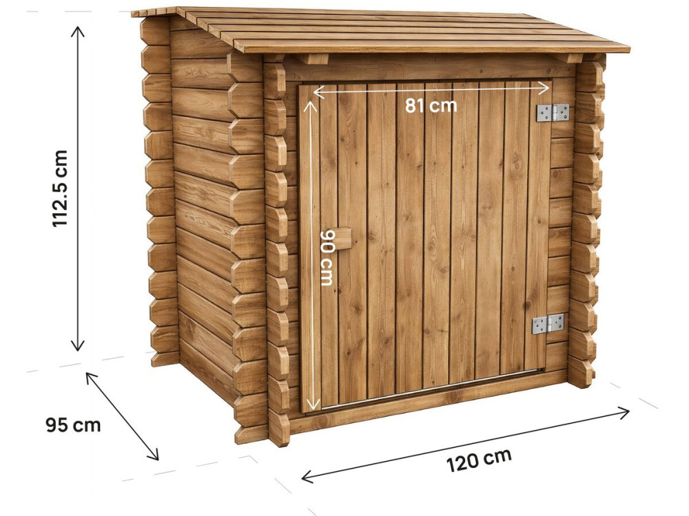 Keny" behandelde houten filterbox voor zwembad - 120 x 95 x 113 cm
