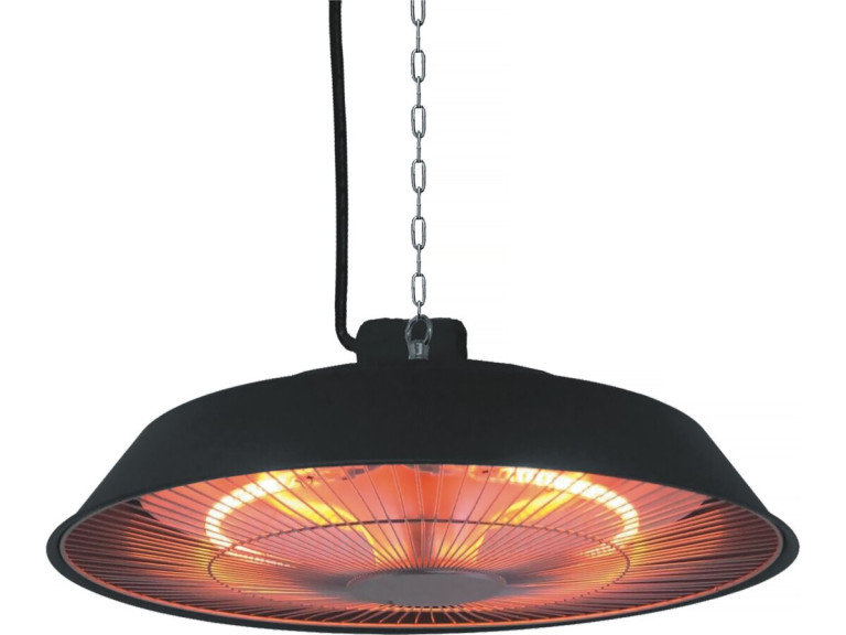 Hangende terrasverwamer elektrische heater terras - 1500W - Zwart