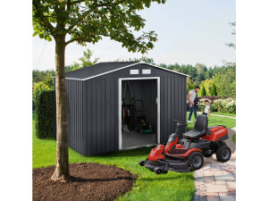 Tuinhuisje metaal "Vegas" - 5,29 m2 (4,83 m2 grondoppervlak) - Grijs 2