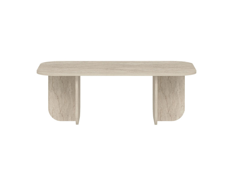 Houten salontafel "Becaj" - 120 x 60 x 41 cm - Travertin