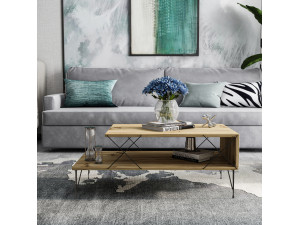 Houten salontafel "Loire" - 100 x 50 x 40 cm - Bruin 2
