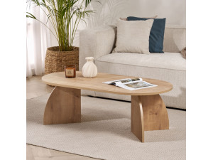 Houten salontafel "Melina" 120 x 60 x 40 cm - Saffier eik 2